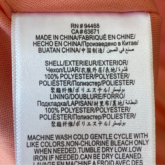 BCBGENERATION Women’s High Low Tiered Ruffled Asymmetric Maxi Dress Coral Size 8 - Picture 11 of 12